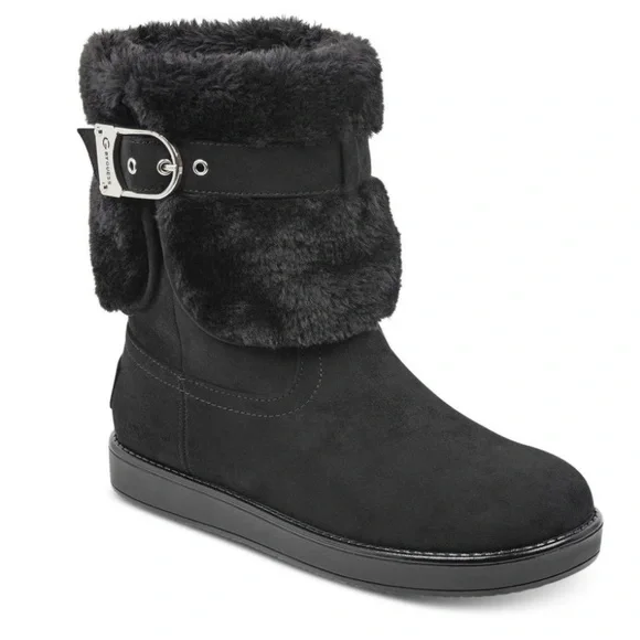 G by Guess Black Fur-Lined Boots - Picture 1 of 6